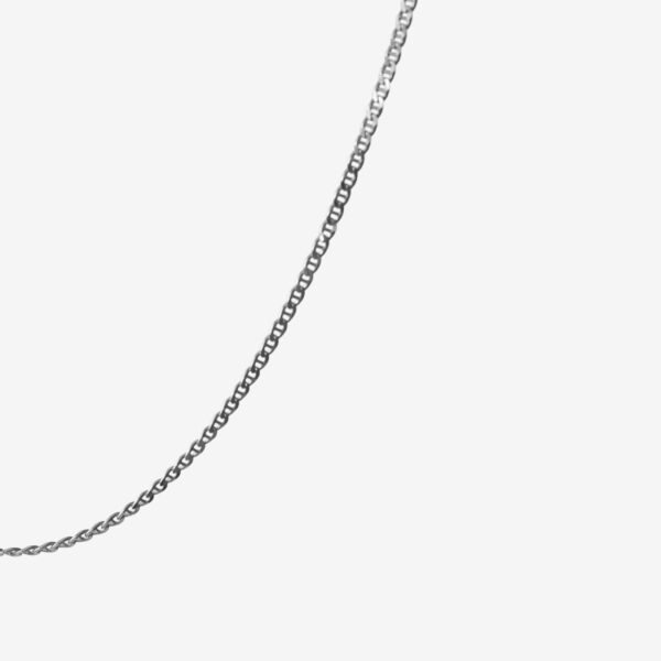 Italian 10k White Gold Solid Flat Marine Link Chain - 20inch