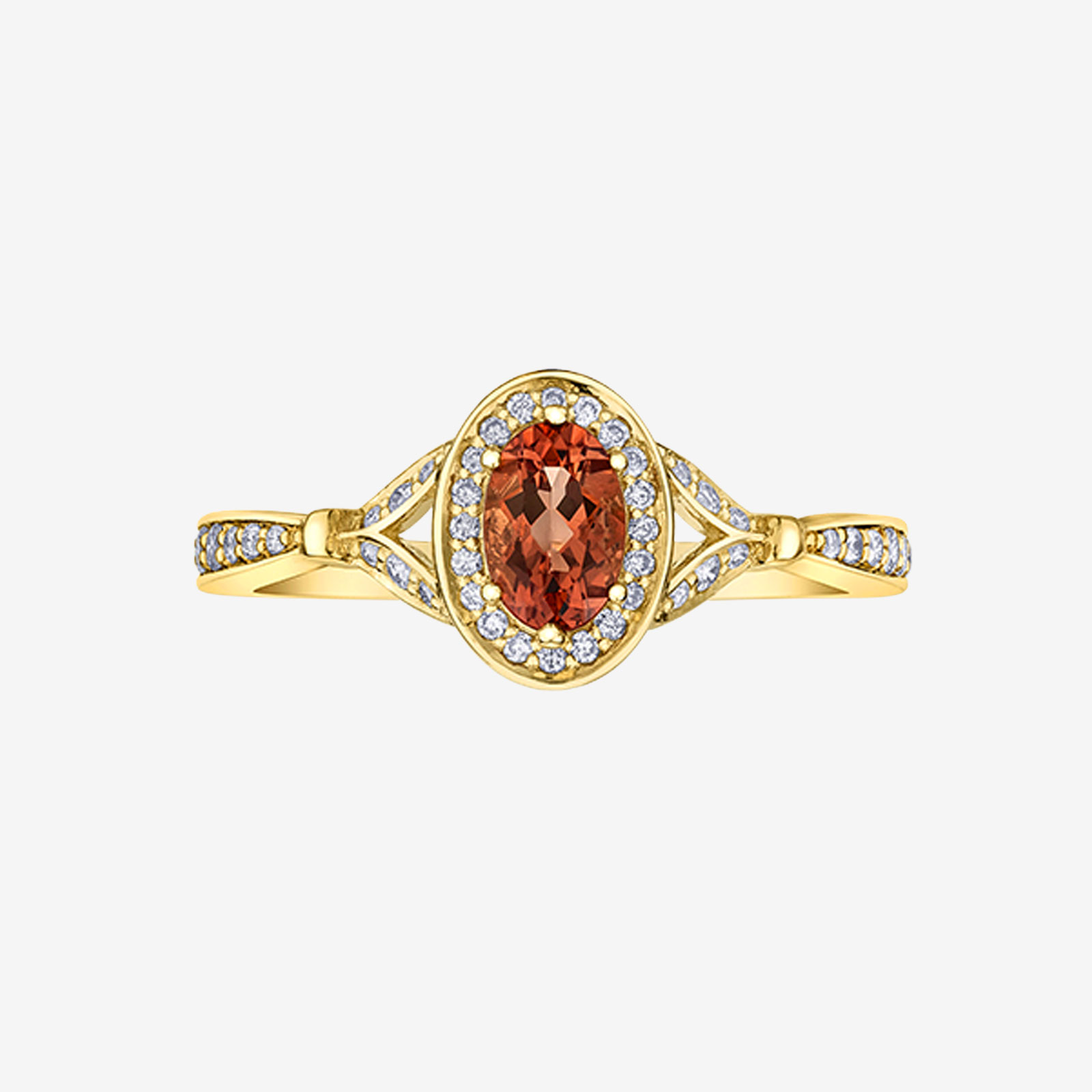 Andesine Feldspar & Diamonds Ring