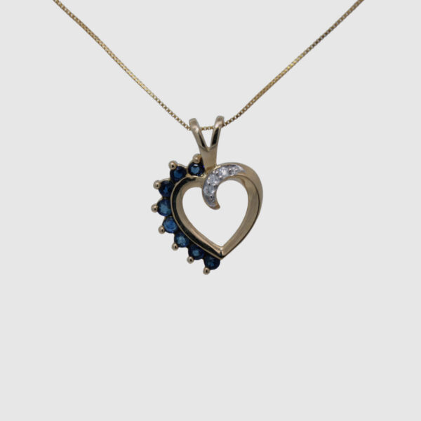 Sapphire Heart Pendant